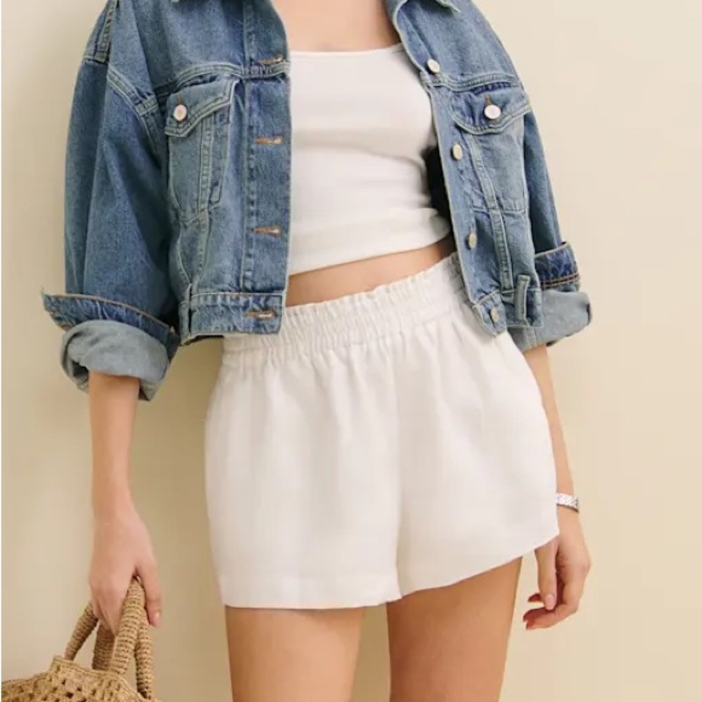 Reformation Mila Linen Shorts